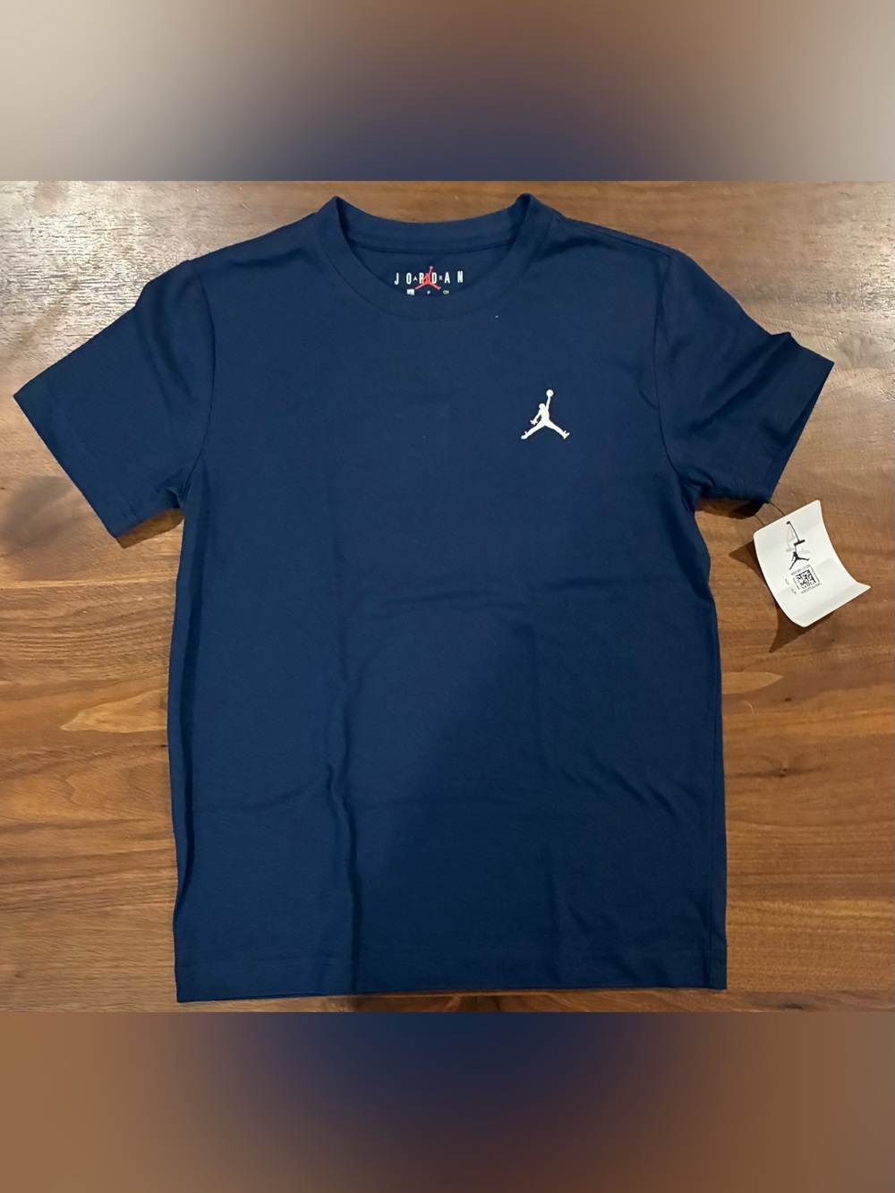 NWT- Jordan Boys' Navy Short Sleeve Jumpman Tee - Picture 2 of 4